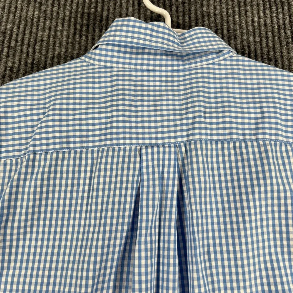 Vineyard Vines Shirt Youth‎ Boys Large Blue Check Long Sleeve Button Down